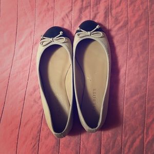 Talbots ballet flat, nude/ black